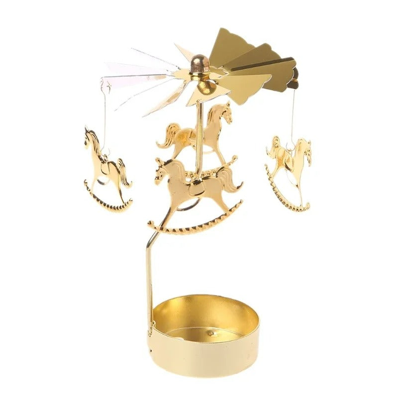 Metal Hot Rotating Candle Holder – Christmas, Dinner, Wedding Table Decor & Gift