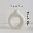 Nordic White Flower Vase – Elegant Plastic Plant Pot & Floral Display Bottle for Home Décor