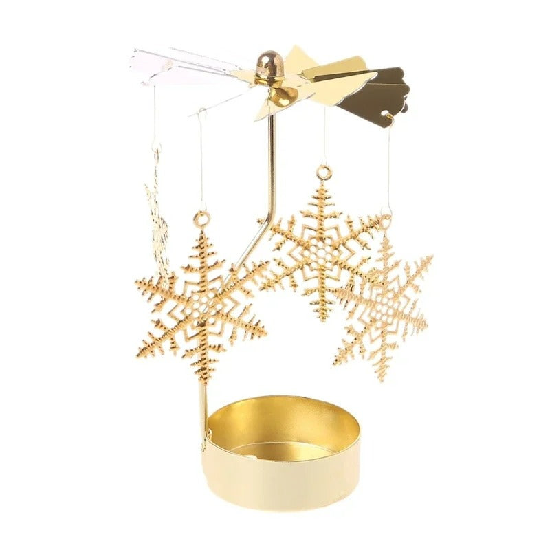 Metal Hot Rotating Candle Holder – Christmas, Dinner, Wedding Table Decor & Gift
