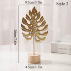 Nordic Gold Ginkgo Leaf Sculpture – Luxury Home & Office Décor