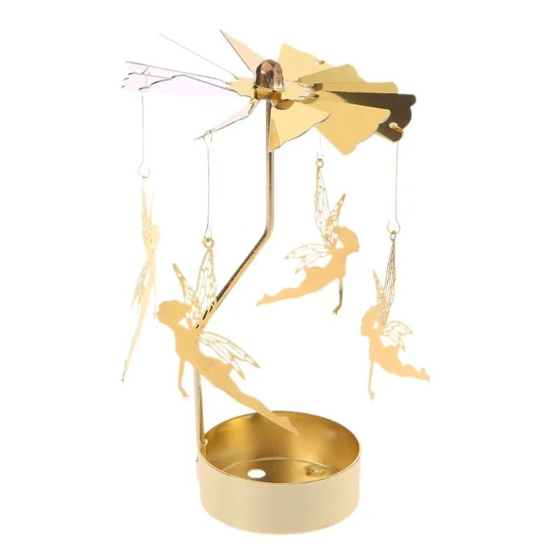 Metal Hot Rotating Candle Holder – Christmas, Dinner, Wedding Table Decor & Gift
