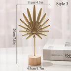 Nordic Gold Ginkgo Leaf Sculpture – Luxury Home & Office Décor