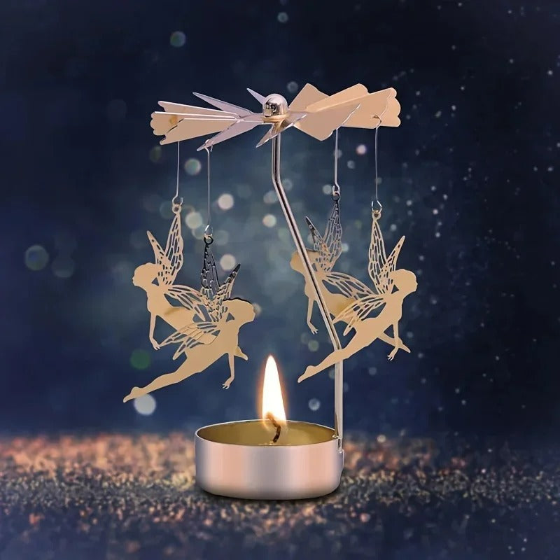 Metal Hot Rotating Candle Holder – Christmas, Dinner, Wedding Table Decor & Gift