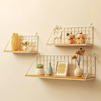 No-Drill Wall-Mounted Wooden Shelf – Hanging Storage & Decorative Rack for Living Room & Bedroom