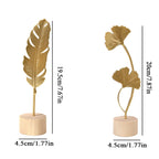 Nordic Gold Ginkgo Leaf Sculpture – Luxury Home & Office Décor