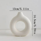 Nordic White Flower Vase – Elegant Plastic Plant Pot & Floral Display Bottle for Home Décor