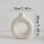 Nordic White Flower Vase – Elegant Plastic Plant Pot & Floral Display Bottle for Home Décor