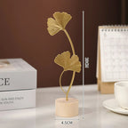 Nordic Gold Ginkgo Leaf Sculpture – Luxury Home & Office Décor